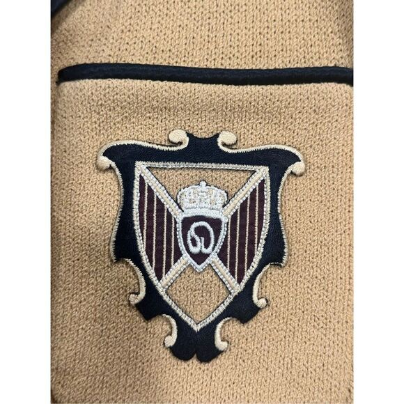 St. John Santana Knit Logo Embroidered Patch Crest Jacket Blazer Size 4 - Picture 3 of 10